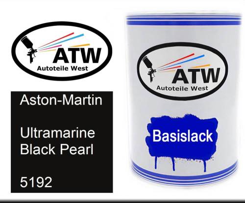 Aston-Martin, Ultramarine Black Pearl, 5192: 500ml Lackdose, von ATW Autoteile West.